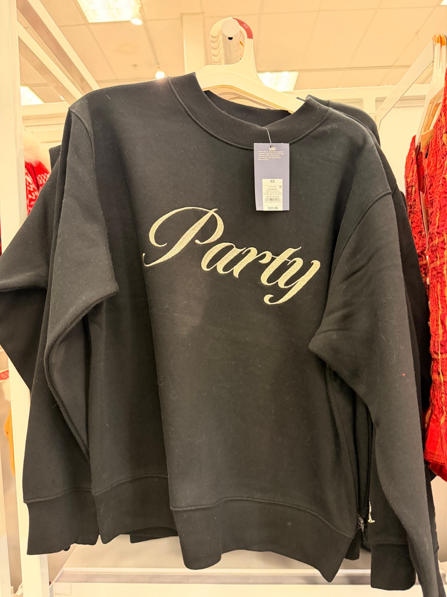 Cute party sweatshirt. Would be cute for a casual NYE

#LTKFindsUnder50 #LTKSeasonal #LTKHoliday