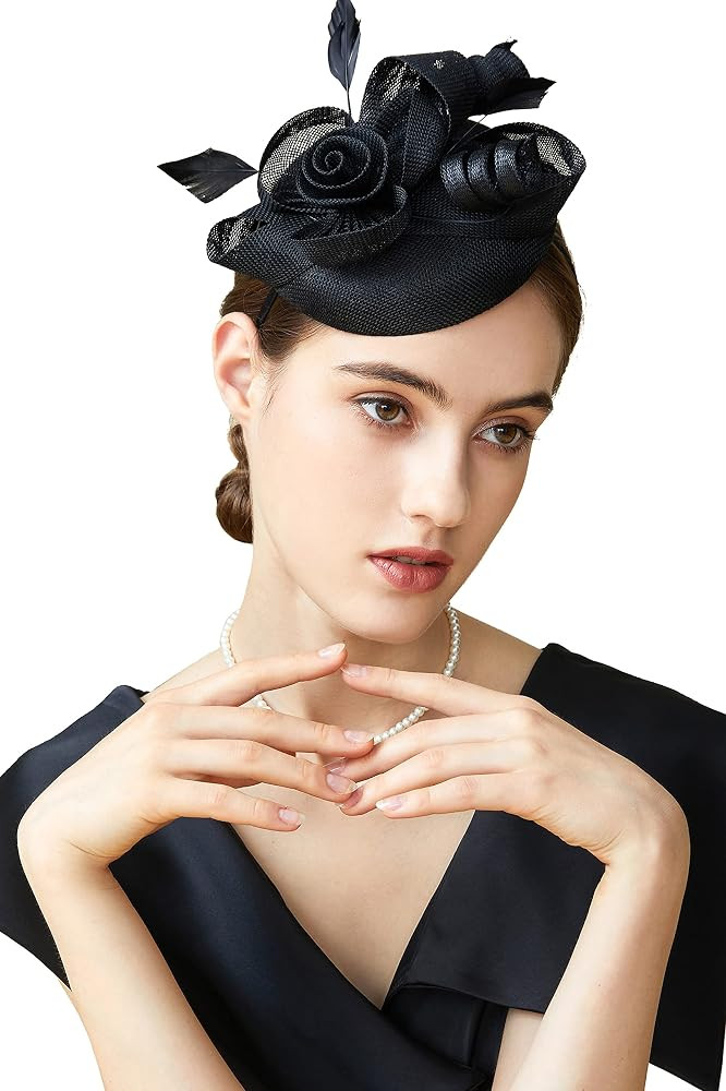 BABEYOND Fascinator Hat for Women Tea Party Kentucky Fascinator Hat Pillbox Hat Derby Peacock Fea... | Amazon (US)