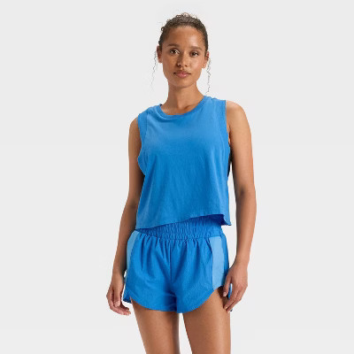 Women's Muscle Tank Top - JoyLab™ Bright Blue S | Target