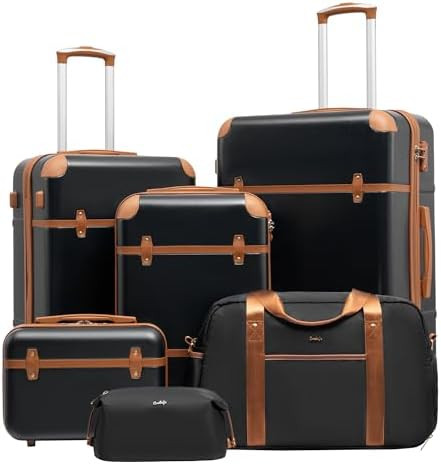 Coolife Luggage Set 3 Piece Suitcase Set Carry On Luggage PC Hardside Luggage TSA Lock Spinner Wh... | Amazon (US)