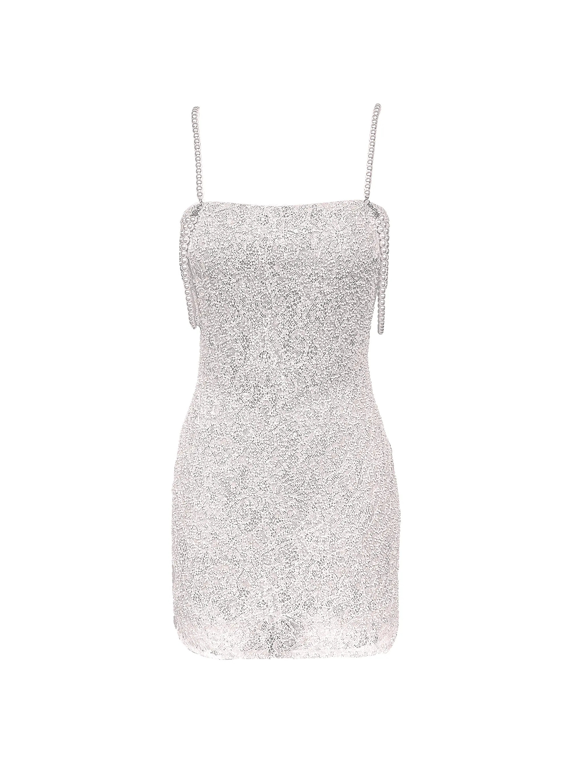Farrah Imitation Pearl-Embellished Sequined Minidress | Saks Fifth Avenue