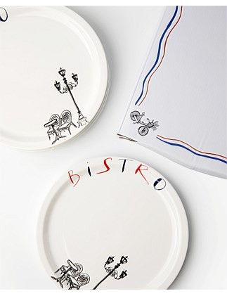 Paris Bistro Plates Set of 4 | David Jones (Australia & New Zealand)