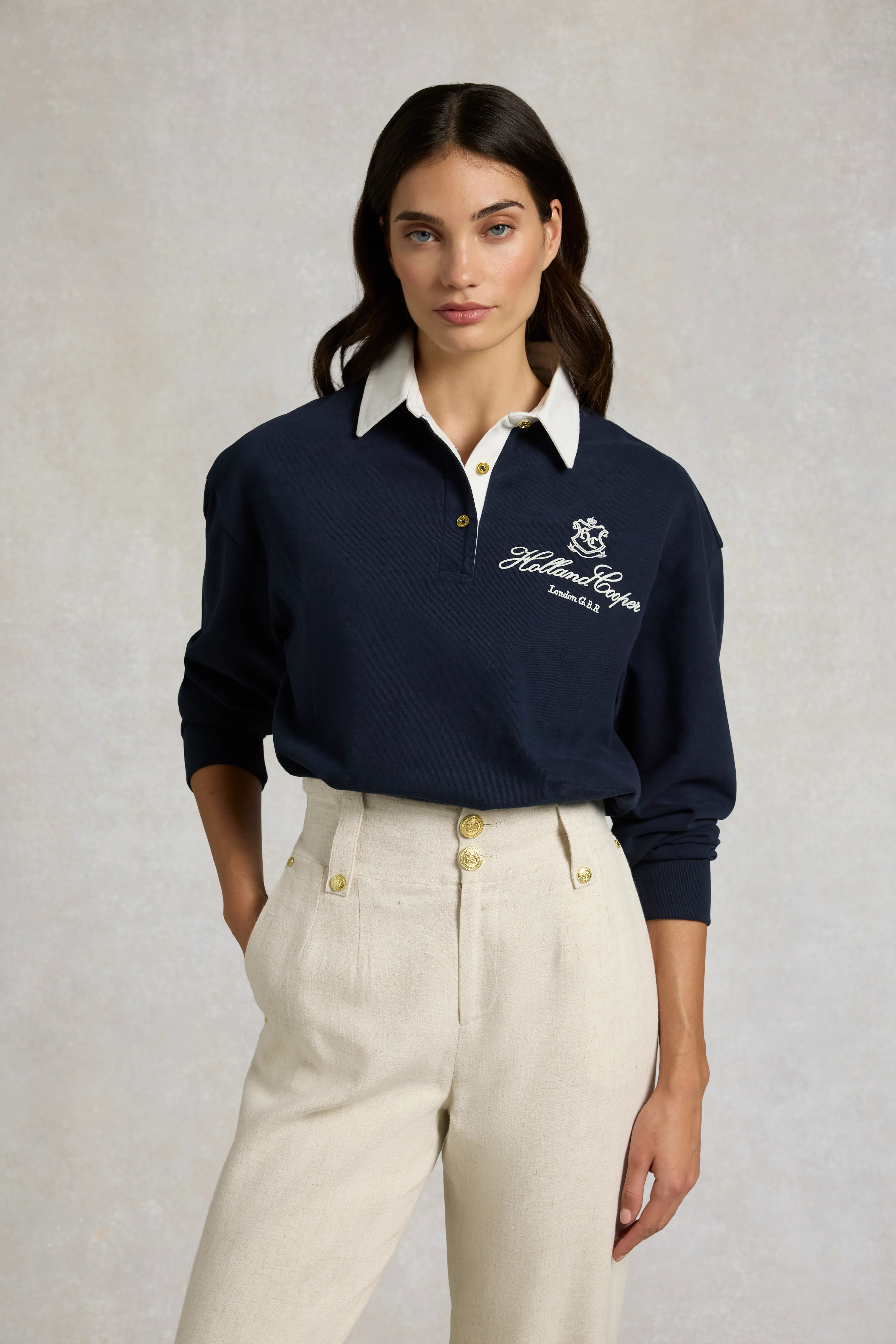 Short Rugby Shirt (Ink Navy) | Holland Cooper