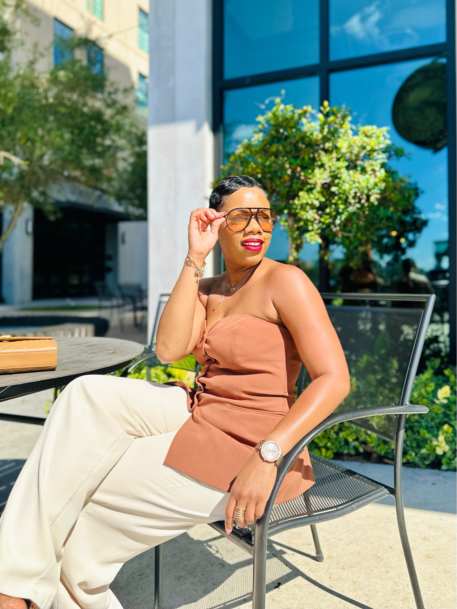 Strapless Brown waistcoat perfect for transition into fall

#LTKFallSale #LTKStyleTip #LTKTravel