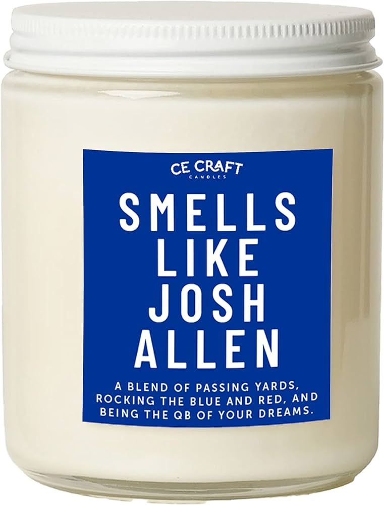 CE Craft Smells Like Josh Allen Candle - Football Themed Candle, Gift for Allen Fan, Gift for Her... | Amazon (US)