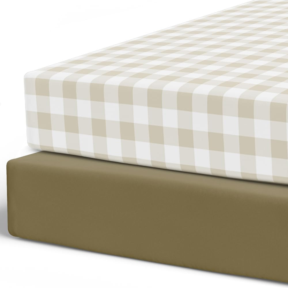Pobibaby – 2 Pack Crib Sheets for Boys, Premium Fitted Baby Boy Crib Sheets for Standard Crib M... | Amazon (US)