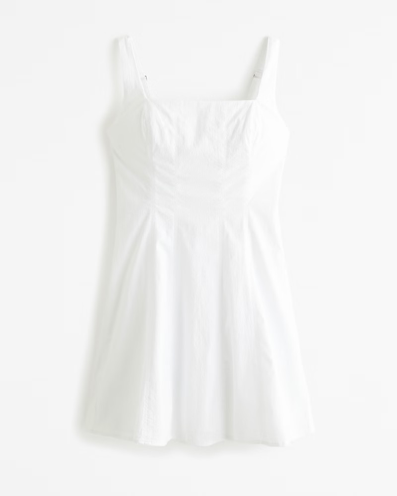 Women's Stretch Cotton A-Line Mini Dress | Women's Dresses & Jumpsuits | Abercrombie.com | Abercrombie & Fitch (US)