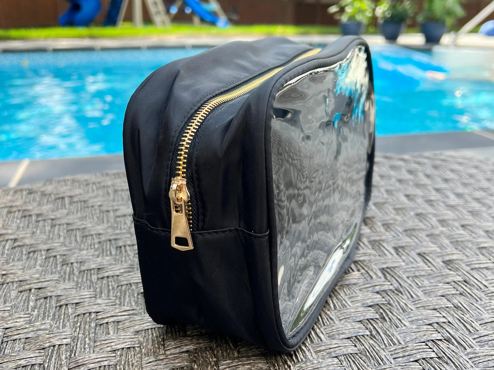 Personalized Clear Front Pouch, Large Nylon Makeup Pouch, Custom Cosmetic Bag, Clear Toiletry Bag... | Etsy (US)