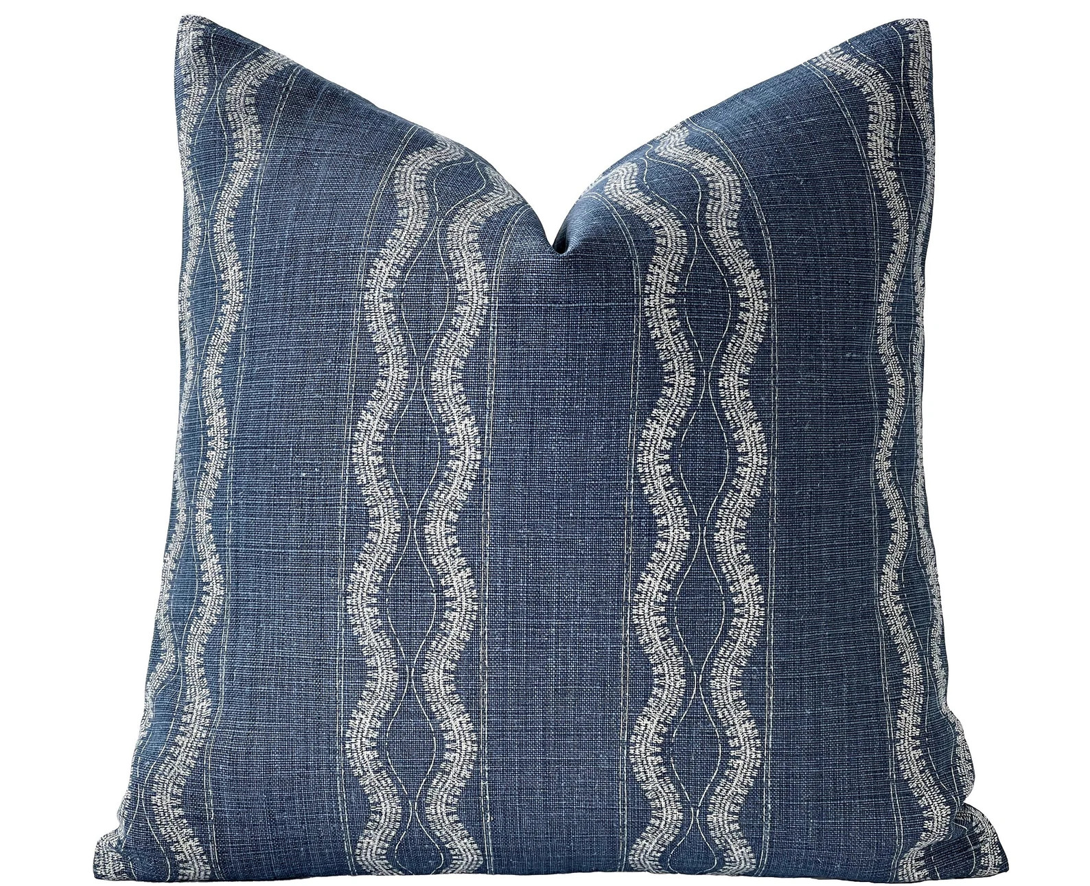 Peter Dunham Zanzibar Pillow Cover in Indigo Blue, Decorative Throw Pillow, Designer Pillows - Et... | Etsy (US)
