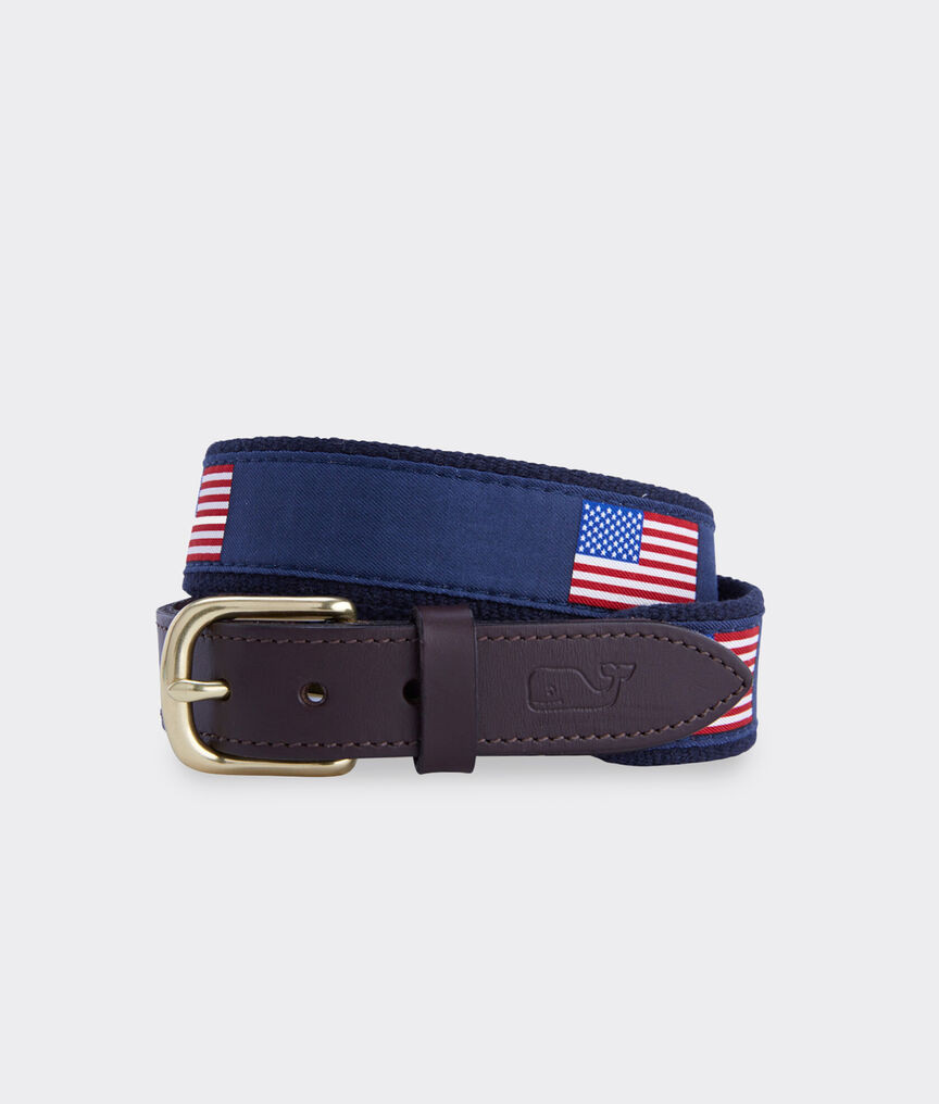 Boys' American Flag Canvas Club Belt | vineyard vines