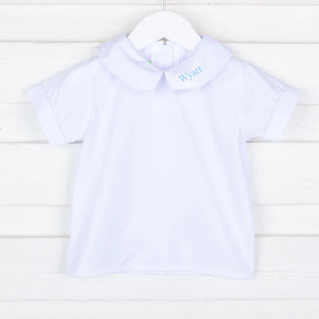 Boys White Short Sleeve Undershirt | Classic Whimsy