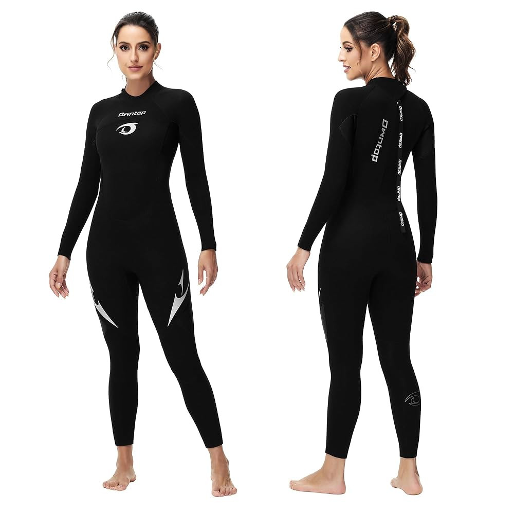Owntop Wetsuit 5mm Neoprene Diving Suit for Mens Womens - Thicken Full Wet Suit, Back Zip Long Sl... | Amazon (US)