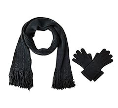BRUCERIVER Women's Ultra Soft Knit Scarf & Glove Set Touchscreen Function Cashmere Feel | Amazon (US)