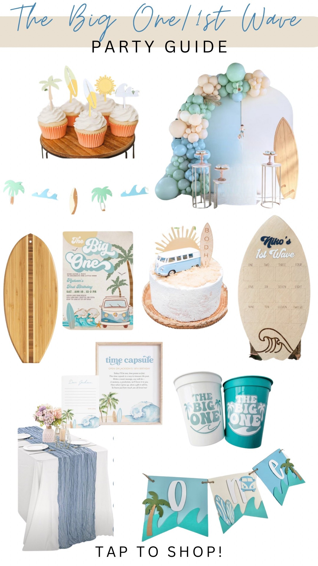 The Big One/First Wave 1st birthday party guide/decor!👶🏼🌊🏄🩵 #thebigone #firstwave #surfthemefirstbirthday #wavethemefirstbirthday #thebigonedecor #firstwavedecor #amazonpartydecor #etsypartydecor

#LTKFindsUnder50 #LTKParties #LTKBaby