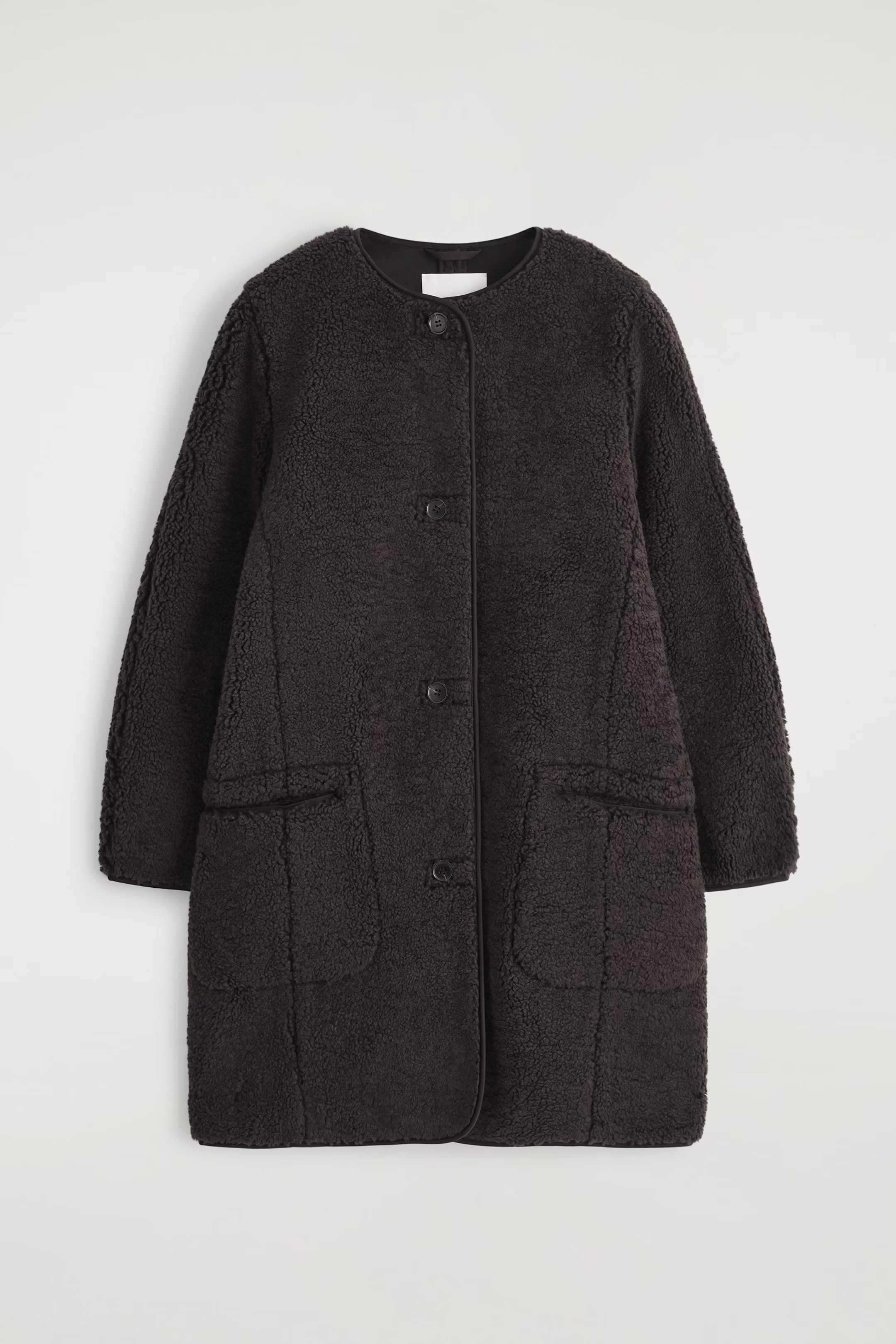 LONGLINE TEDDY JACKET - DARK BROWN | COS US | COS (EU)