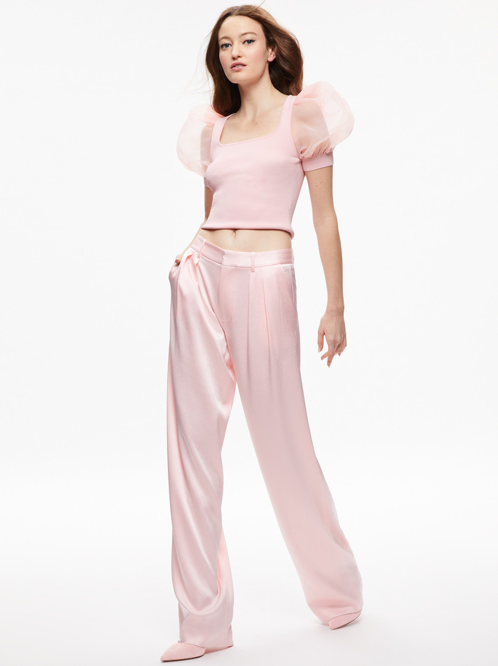 POMPEY HIGH WAISTED PLEATED PANT | Alice + Olivia