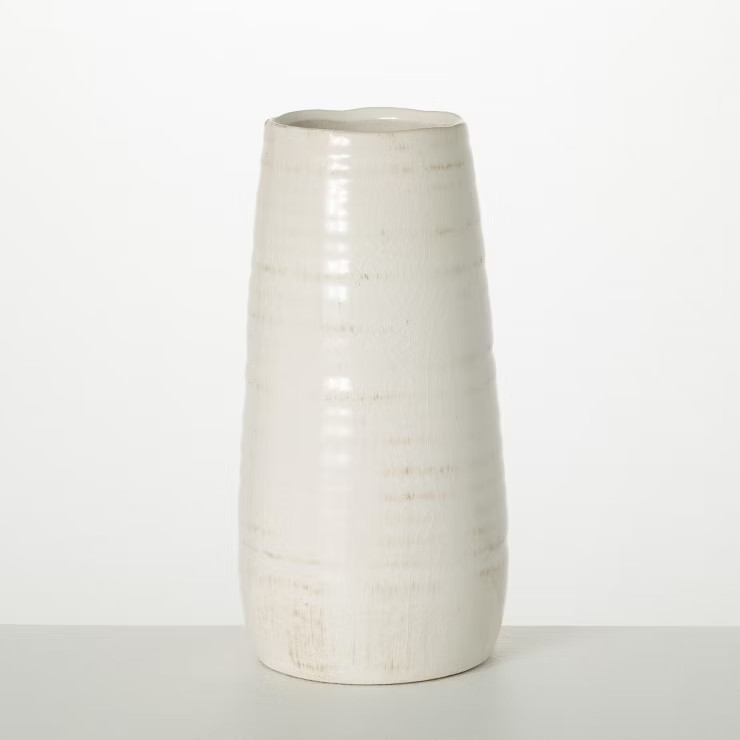 Sullivans Tall Ceramic Vase 11.5"H Off-White | Target