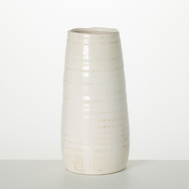 Sullivans Tall Ceramic Vase 11.5"H Off-White | Target