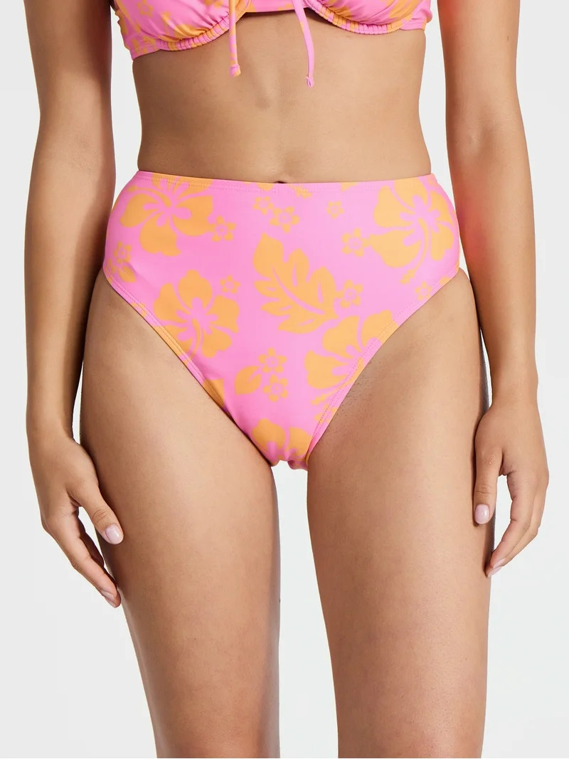 No Boundaries Hibiscus Printed Bikini Bottoms, Women’s | Walmart (US)