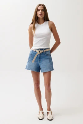 Aoki High Rise A-Line Short - Hidden Gem | Pistola Denim
