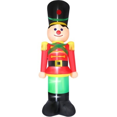 Fraser Hill Farm 12-ft Lighted Nutcracker Christmas Inflatable | Lowe's