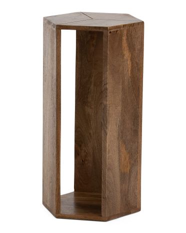 Hexagonal Wooden Side Table | Marshalls