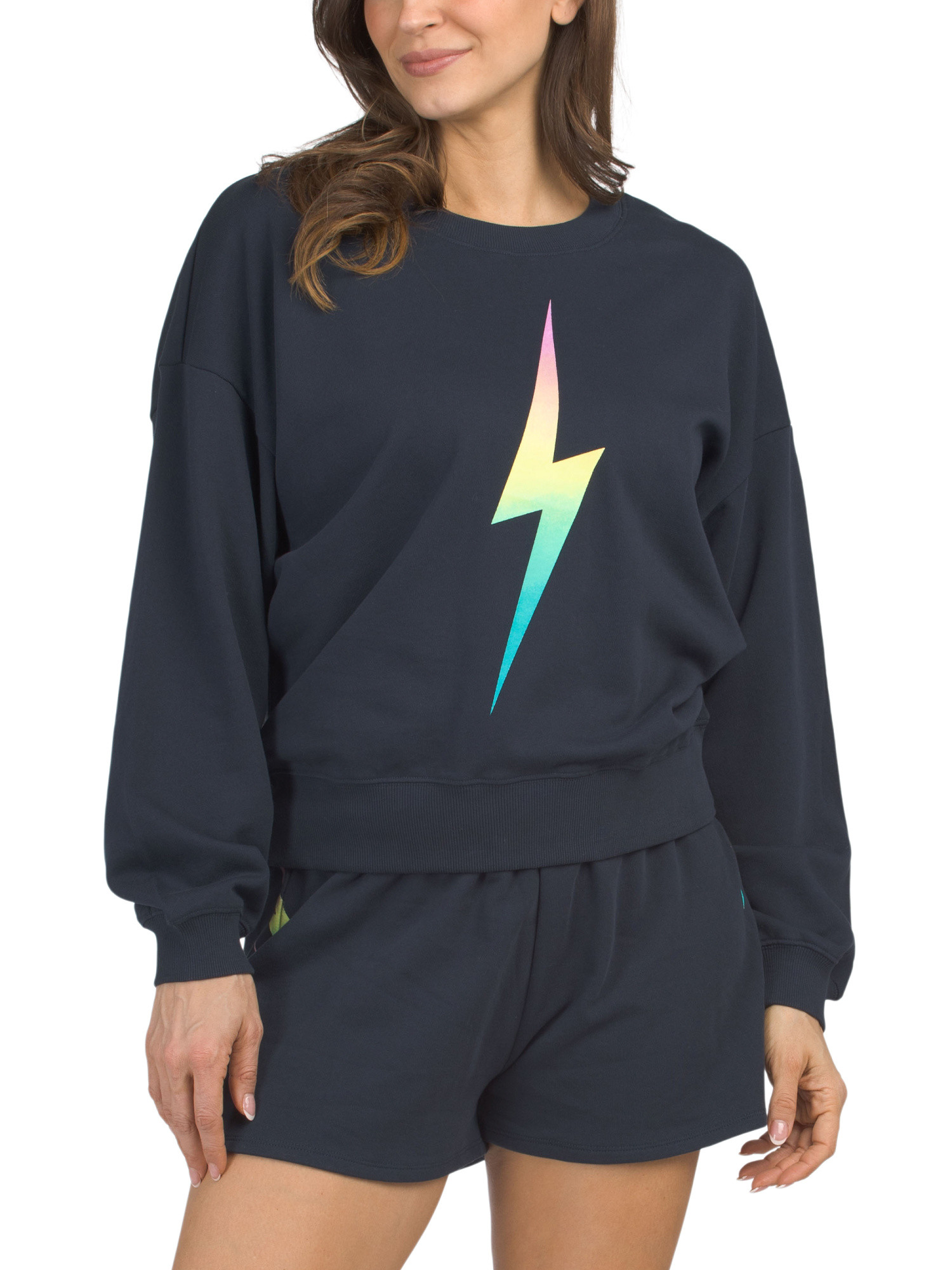 Cotton Thunderbolt French Terry Pullover Sweater | Marshalls