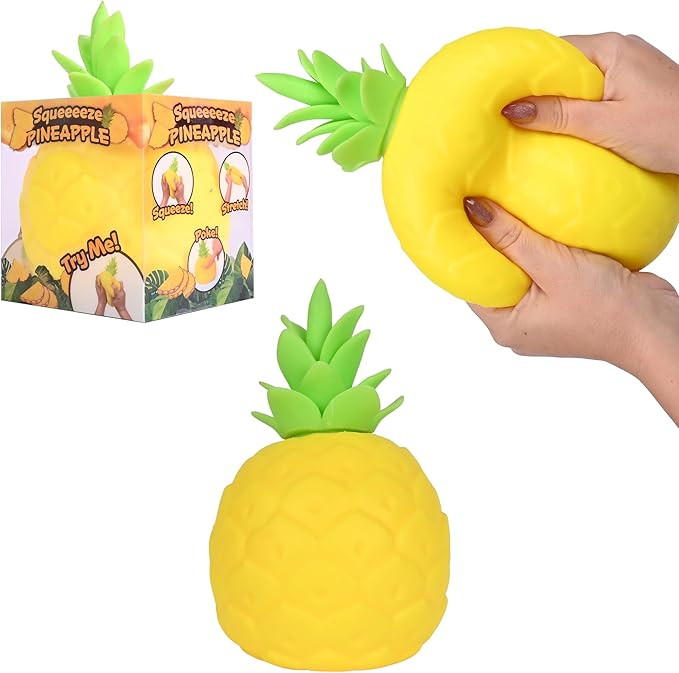 Toymendous Squishy Pineapple – Jumbo 6.5-Inch Squishy Fruit Stress Relief Toy – Sensory Stres... | Amazon (US)