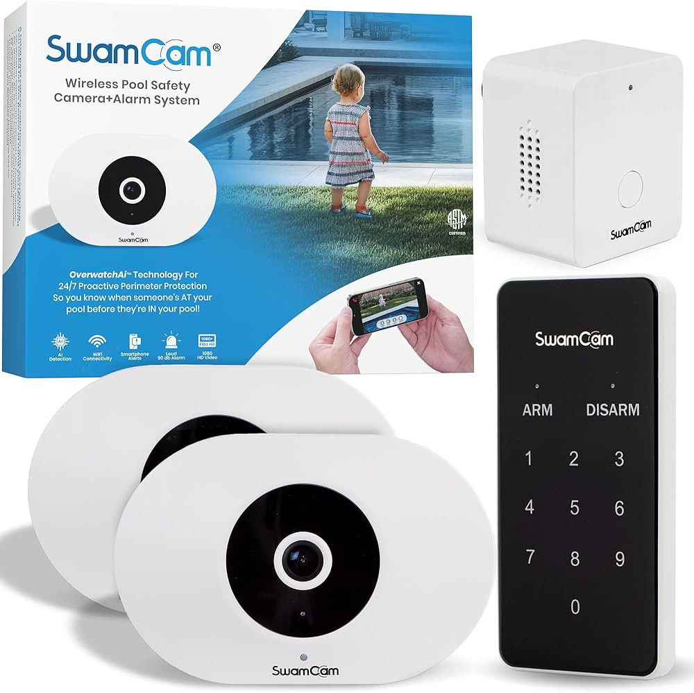 Dual Wi-Fi Pool Alarm Camera System – ASTM F2208 Certified – Smart Pool Safety System for Ing... | Amazon (US)