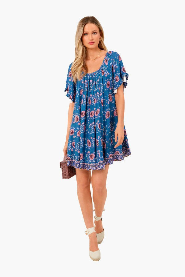 Vintage Flowers Azure Marina Dress | Tuckernuck (US)