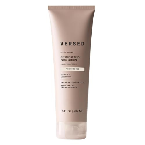 Versed Press Restart Retinol Body Lotion - Cocoa Butter + Squalane Moisturizer for Dry Skin - Firming Body Retinol to Smooth Texture & Brighten Skin - Body Breakout Treatment, 8 Fl Oz | Amazon (US)