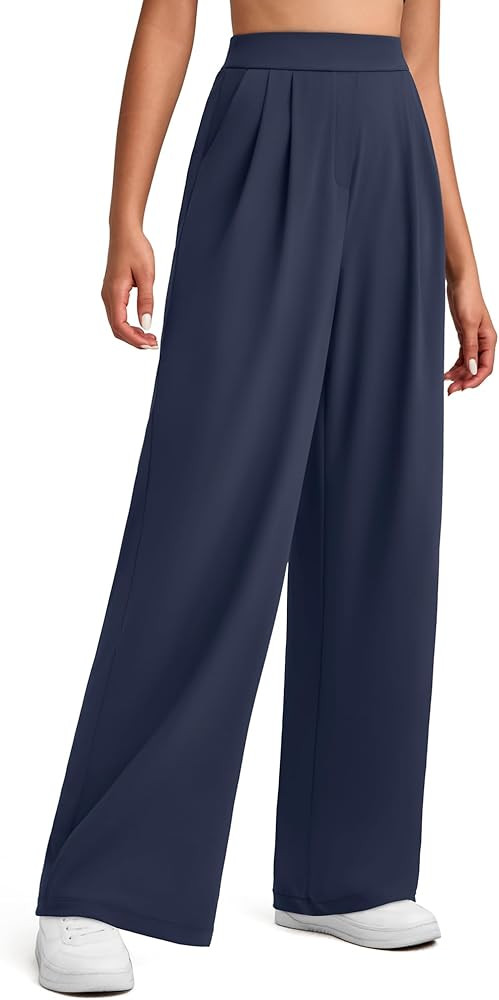 G4Free ShiftReady Women's Wide Leg Dress Yoga Pants with Pockets Dressy Casual Slacks High Waist ... | Amazon (US)