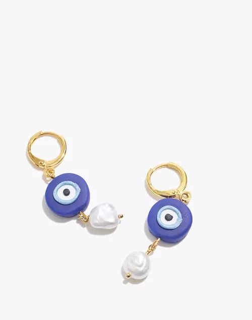 CRUMi Stuff FELIZy Evil Eye Pearl Earrings | Madewell