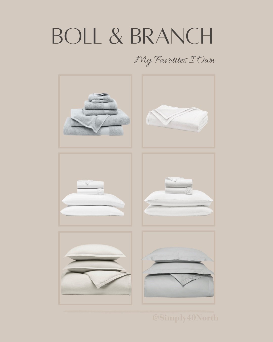 I LOVE these Boll & Branch items!  The quality is amazing and these are by far the best sheets and towels I have ever used.  Use my coupon code: 40NORTH for an extra 15% off the website.

#LTKHome