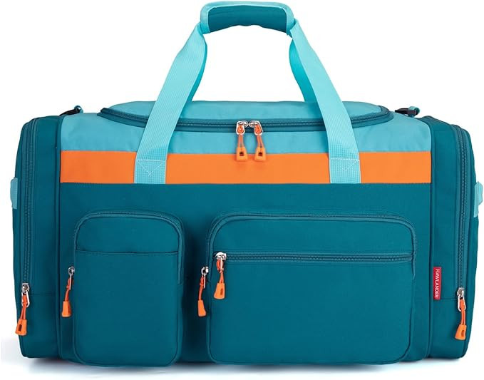 Large Kids Duffle Bag for Travel, Overnight, or Weekender, 22" inch (Teal Blue) | Amazon (US)