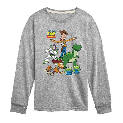 Boys' Toy Story Toy Story Group Long Sleeve Graphic T-Shirt - Athletic Heather - Medium | Target