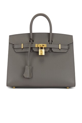 hermes Hermes Epsom Birkin 25 Handbag in Gris Meyer - Grey. Size all. | FWRD 