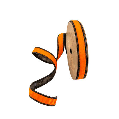 Orange & Black Velvet Ribbon | Fig and Dove