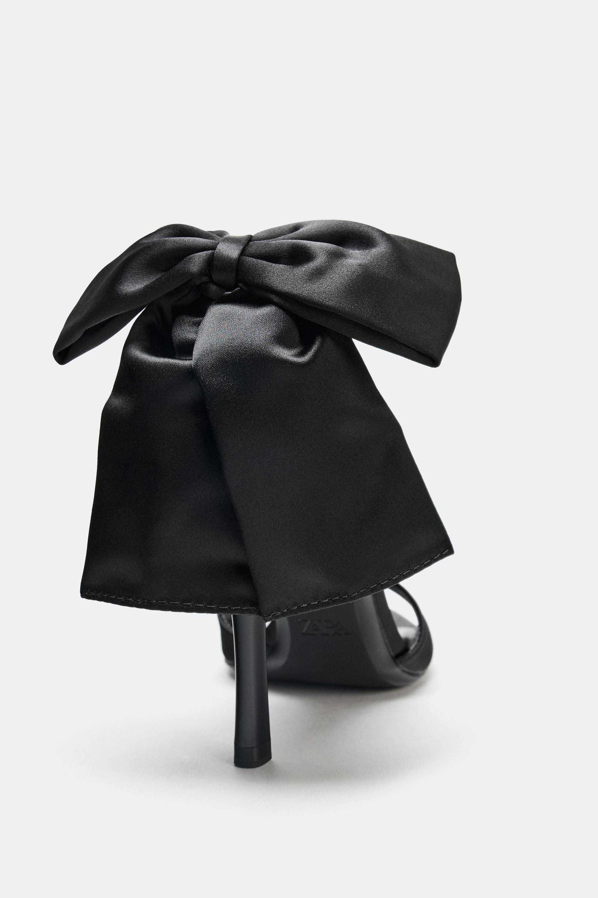 MAXI BOW HEELED SANDALS | Zara US