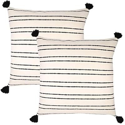 Woven Nook Decorative Throw Pillow Covers, Demi Set, Pack of 2 (24" x 24") | Amazon (US)