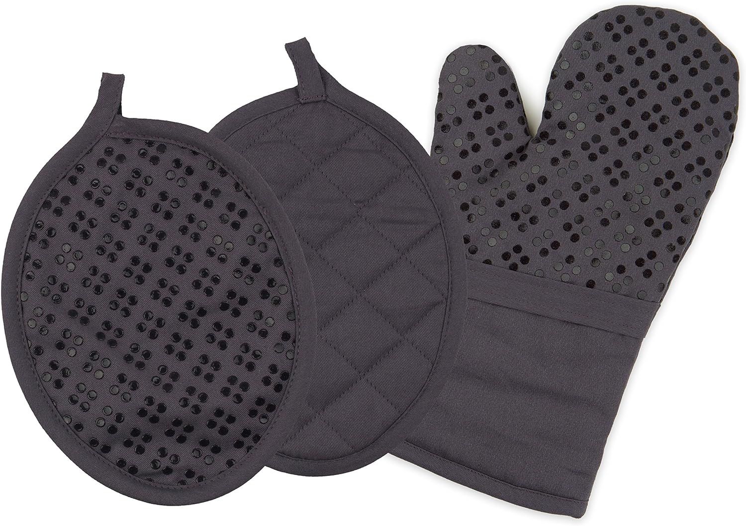 Amazon.com: Sticky Toffee Oven Mitt and Pot Holders, Oeko-Tex Certified 100% Cotton Shell, Non-Sl... | Amazon (US)