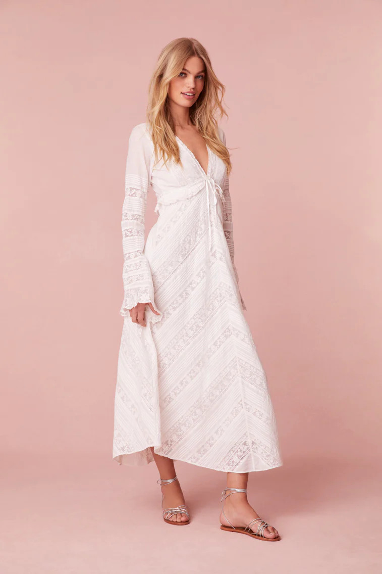 Weil Lace Maxi Dress | LOVESHACKFANCY