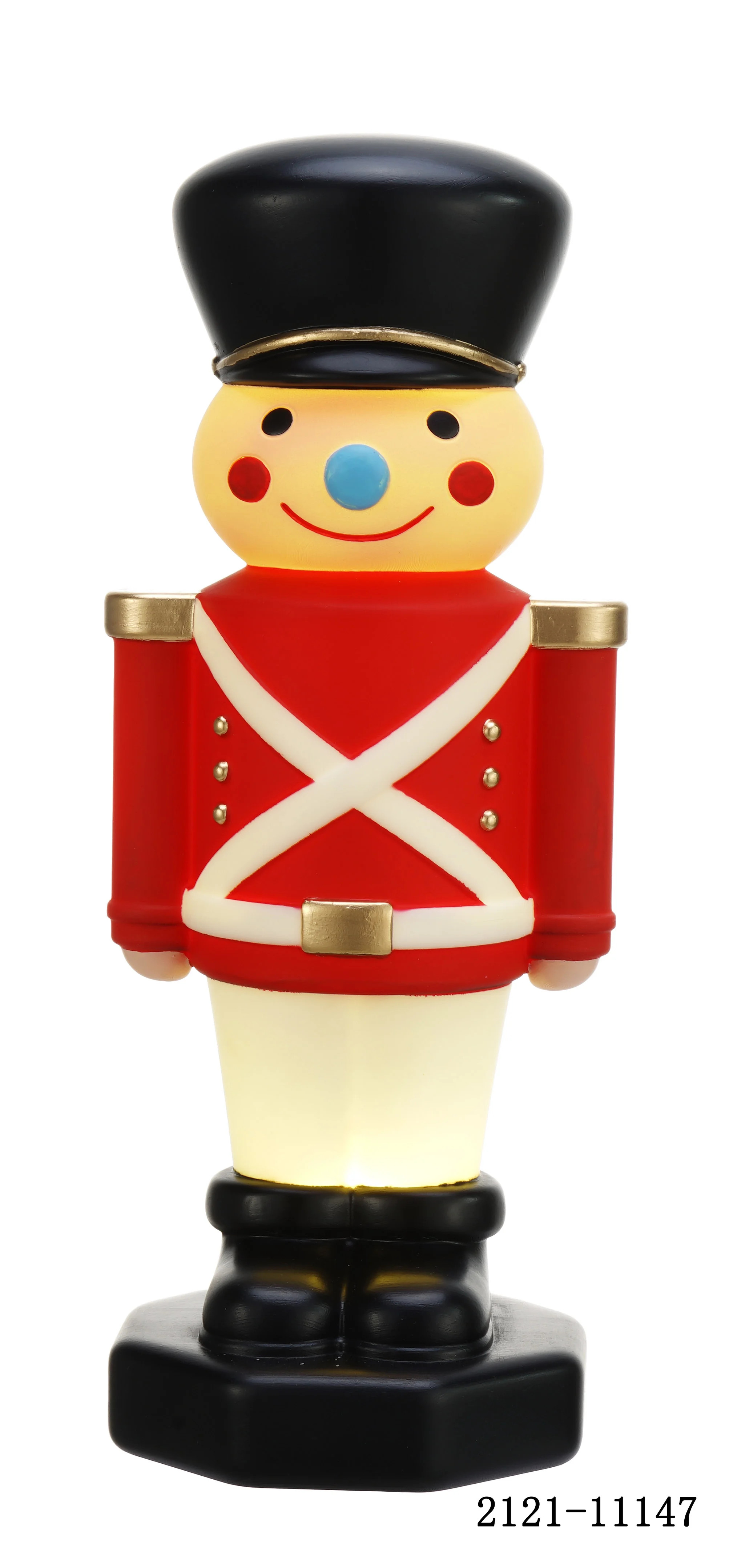 Holiday Time 11" Plastic LED Red Toy Soldier, Indoor Christmas Decoration | Walmart (US)