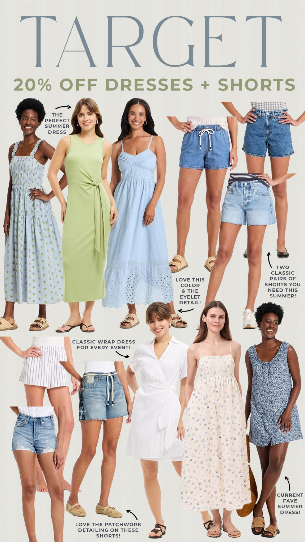 20% off dresses + shorts from Target!

#targetfinds

Target finds. Target deals. Target fashion. Target summer dress. Target summer shorts  

#LTKootd #LTKSeasonal #LTKSaleAlert