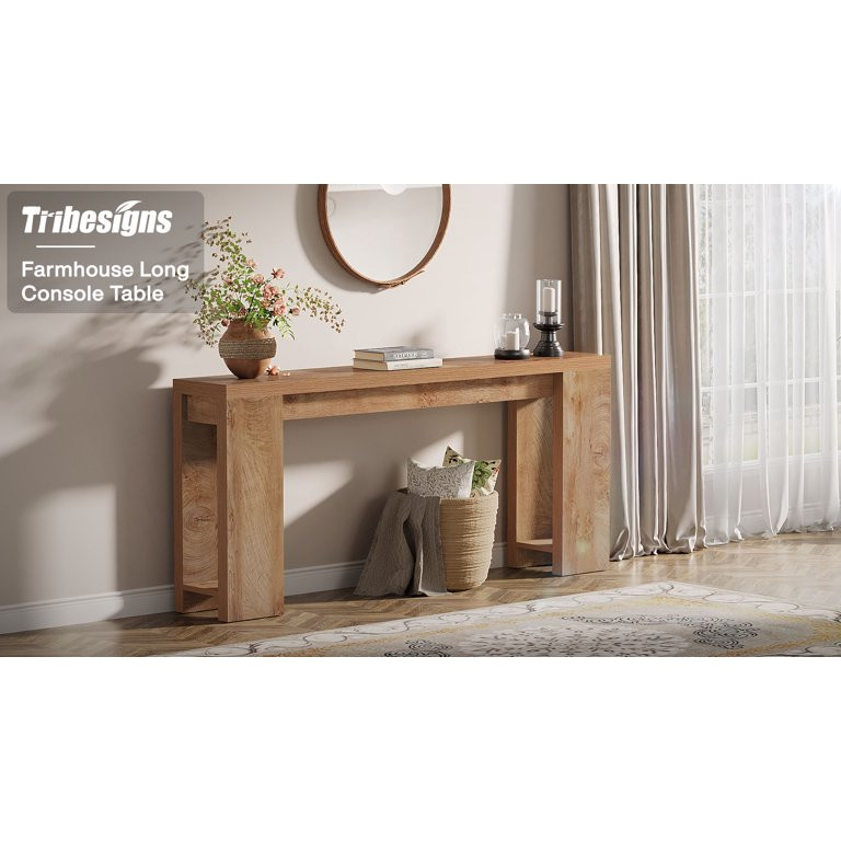 Tribesigns 70.9-Inch Console Table, Wood Sofa Table Behind Couch, Farmhouse Narrow Entrance Table... | Walmart (US)