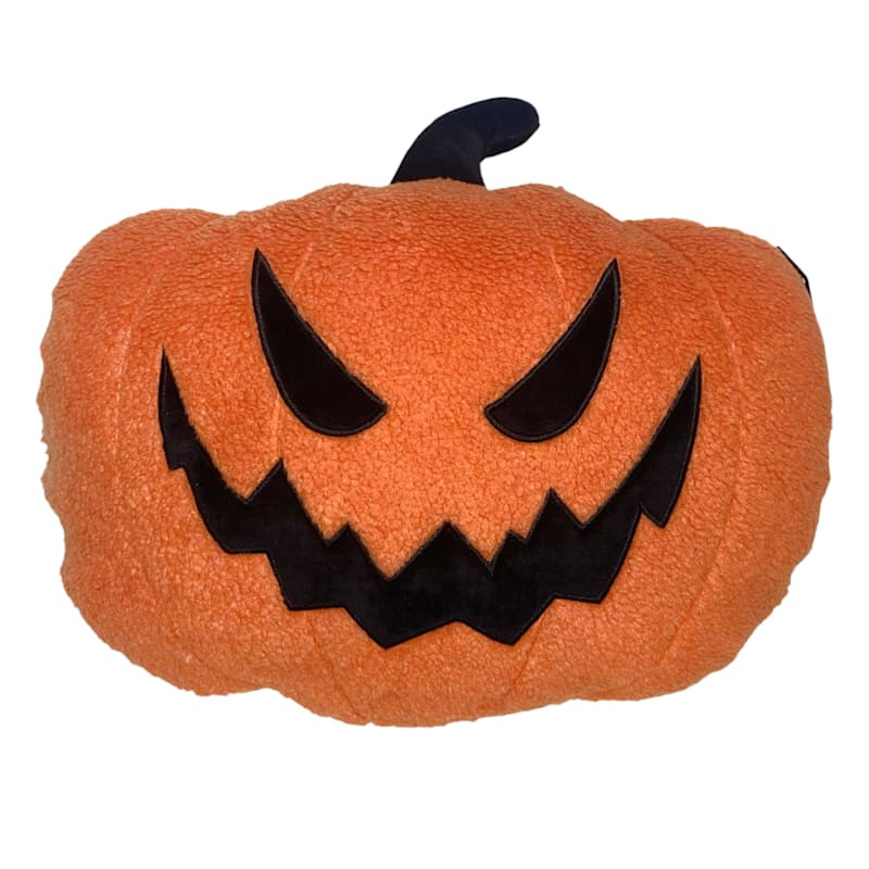 Jack-o'-Lantern Shaped Throw Pillow, 10.5x13 | At Home