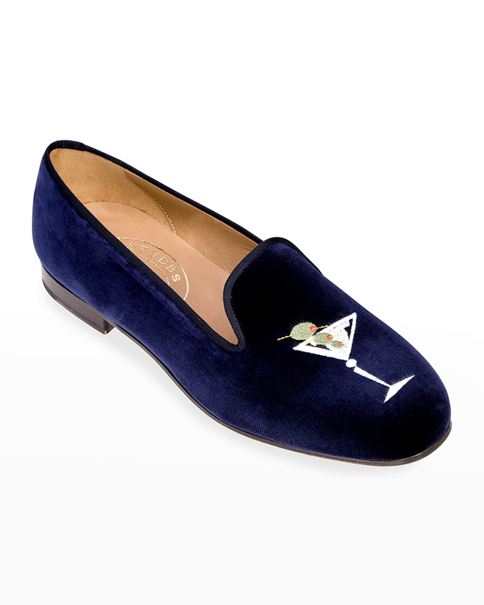 Stubbs and Wootton Martini Velvet Slippers | Neiman Marcus