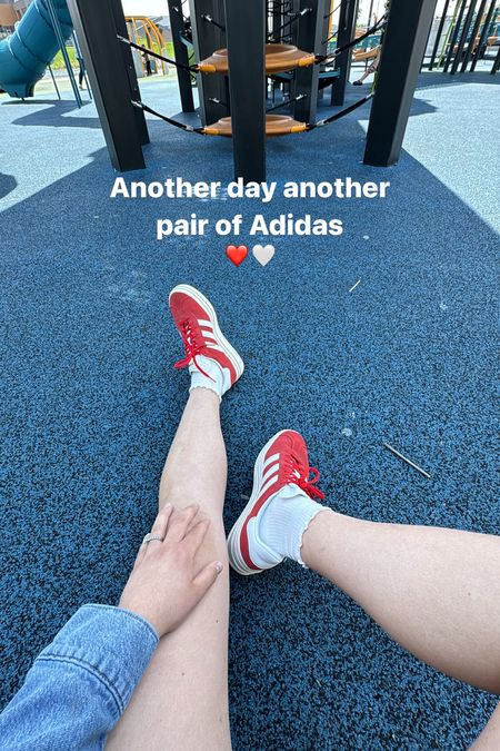 Can’t stop wearing these Adidas gazelle shoes! I love the pop of red and these frilly socks from Amazon that are so cute!!

I size down an entire size in these shoes- they’re roomy. 



#LTKShoeCrush #LTKSaleAlert #LTKFindsUnder100