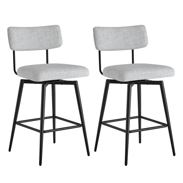 Elodee Swivel 27.4'' Bar Stool (Set of 2) | Wayfair Professional