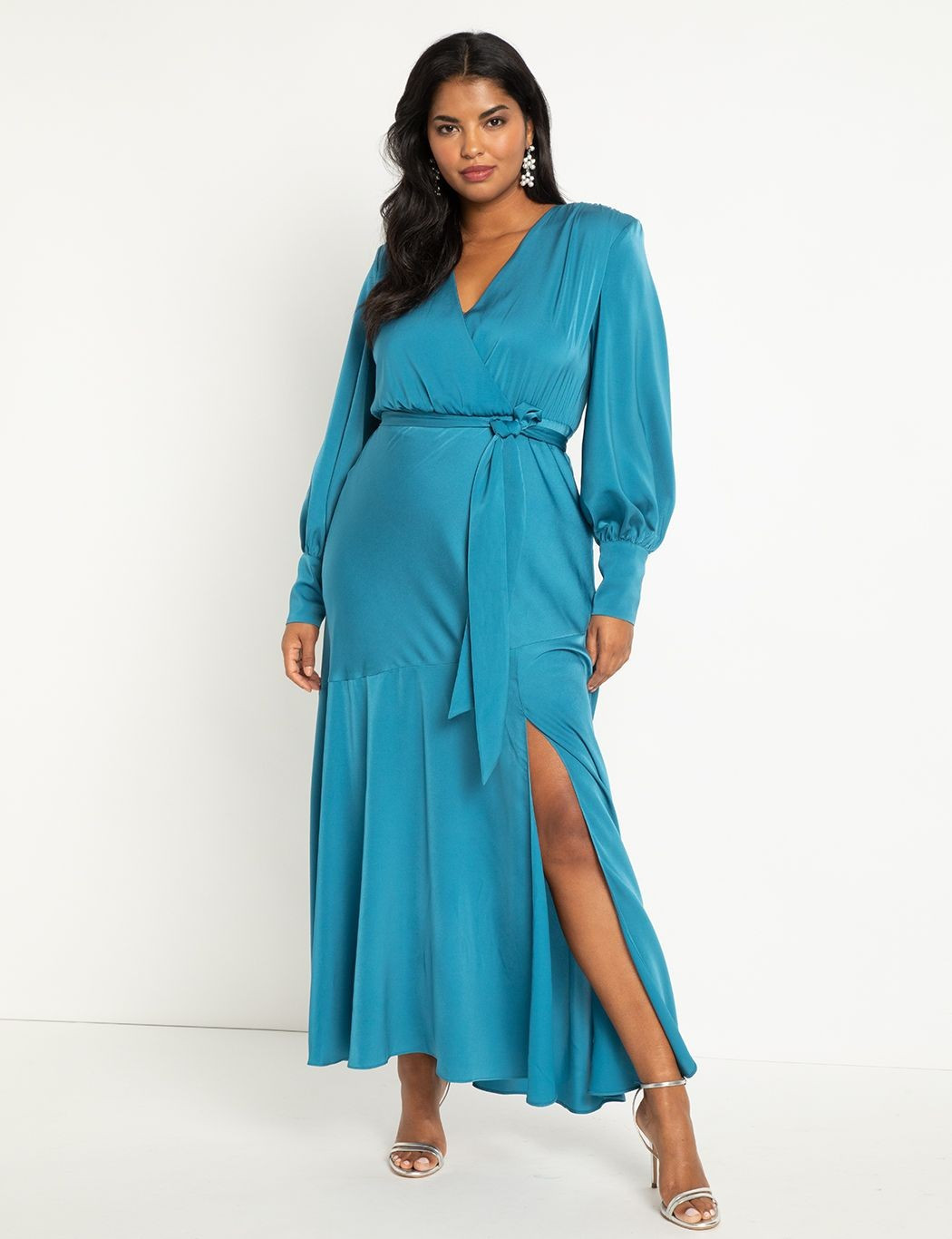 Satin Maxi Dress | Women's Plus Size Dresses | ELOQUII | Eloquii